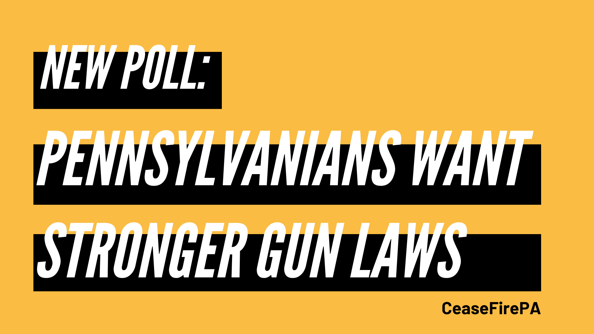 New Poll Finds Majority of PA Voters Support Stronger Gun Laws