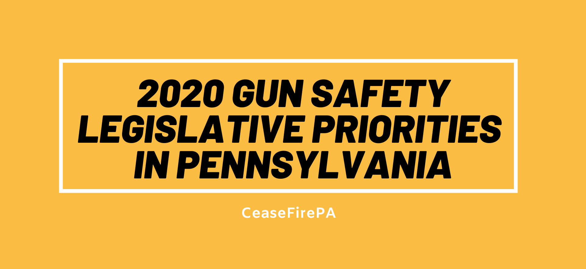 2020 Gun Safety Legislative Priorities in Pennsylvania