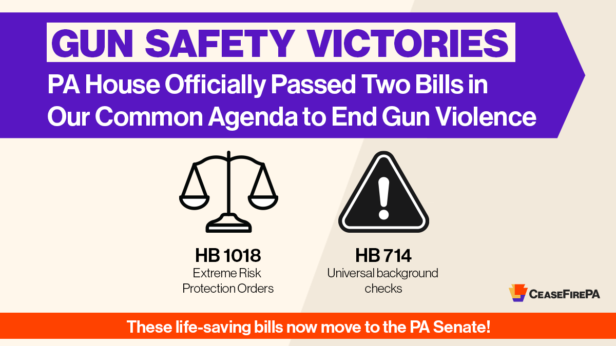 PA House Passes Two Gun Safety Bills with Bipartisan Support
